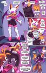  &lt;3 2022 anthro breasts butt canid canine chiropteran cleavage clothed clothing comic cross-popping_vein duo english_text female fox fred_perry genitals hi_res male male/female mammal miles_prower penis rouge_the_bat sega sonic_the_hedgehog_(series) speech_bubble text 