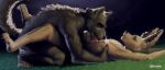  anthro athletic big_ears black_body black_fur canid canine canis duo feet fennec fox fur grass grip licking light lying male male/male male_on_top mammal moonlight night on_back on_top outside plant senome sex slim smile tan_body tan_fur toe_curl toes tongue tongue_out wolf 