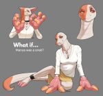  absurd_res anthro badroy clawed_fingers claws clothed clothing domestic_cat felid feline felis female handpaw hi_res hyper_hands long_tail mammal manya_(badroy) pawpads paws reptile scalie snake solo toe_claws 