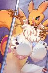  bandai_namco digimon digimon_(species) female hi_res renamon showering soap soap_bubbles yourdigimongirl 