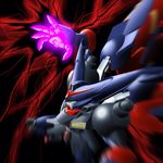  darkness_finger electricity epic g_gundam glowing green_eyes gundam master_gundam mecha motion_blur shining_finger 