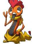  monochrome pokemon pokemon_(game) pokemon_black_and_white pokemon_bw scrafty tongue zuruzukin 