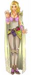  belt blonde_hair cape earrings female final_fantasy final_fantasy_iv full_body hair_ornament jewelry leotard long_hair pantyhose rosa_farrell shoulder_pads simple_background solo supremist9 tiara white_background 