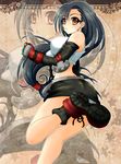  black_hair boots breasts earrings elbow_gloves female final_fantasy final_fantasy_vii gloves hayatoshindo jewelry long_hair looking_back miniskirt panties pantyshot red_eyes shindou_hayato skirt solo suspenders tank_top tanktop tifa_lockhart underwear upskirt white_panties 