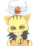  animal_ears bell black_hair blush cat_ears catgirl fish goldfish miss_petula nekomimi rareware roysten viva_pinata 