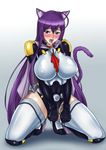  animal_ears asobi_ni_iku_yo! big_breasts black_beat bodysuit breasts huge_breasts kuune large_breasts slave tail 