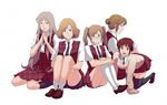  5girls america_(hetalia) artist_request axis_powers_hetalia black_legwear black_thighhighs china_(hetalia) france_(hetalia) genderswap multiple_girls pantyshot_(sitting) russia_(hetalia) thighhighs united_kingdom_(hetalia) zettai_ryouiki 