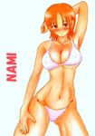  big_breasts bikini blush breasts large_breasts momo_765 nami nami_(one_piece) one_piece rirakukan swimsuit 