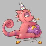 absurd_res animal_crossing anthro badipoki balloon balloon_fetish bodily_fluids butt chameleon clothing cum drifloon duo flick_(animal_crossing) generation_4_pokemon genital_fluids hat headgear headwear hi_res horn inflatable intersex intersex/male lizard male nintendo party_hat party_hat_only party_horn party_horn_in_mouth pokemon pokemon_(species) reptile scalie sitting tail
