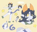 alien animal_humanoid bodily_fluids cat_humanoid choker diaper felid felid_humanoid feline feline_humanoid female fluff_pampz genital_fluids hi_res homestuck humanoid jewelry mammal mammal_humanoid ms_paint_adventures necklace nepeta_leijon rubbing_penis sketch_page solo speech_bubble troll_(homestuck) urine