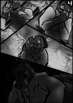 absurd_res anthro bodily_fluids comic crocodile crocodilian ctrl-atl-replace7888 dizzy dreadlocks female fire hi_res luda_ivanov night panicking reptile scalie solo vomit waston