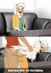 absurd_res anatid anseriform anthro arm_pull arms_held avian beagle beagle_boys beak bird breasts canid canine canis casting_couch clothing della_duck dialogue digital_media_(artwork) disney doggystyle domestic_dog duck ducktales ducktales_(2017) duo english_text female from_behind_position furniture hair hi_res hidden_face hunting_dog jorge-the-wolfdog male male/female male_penetrating mammal nipples nude penetration pornography prison_guard_position scent_hound sex sitting smile sofa text thick_thighs