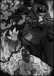 absurd_res alligator alligatorid anthro blood bodily_fluids burning comic crocodile crocodilian crush ctrl-atl-replace7888 debris female fire group hi_res impalement luda_ivanov male reptile scalie waston
