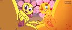 absurd_res artist_collaboration big_breasts bodily_fluids breasts chipposter close-up crouching curvy_figure duo elemental_creature elemental_humanoid female female/female flora_fauna flower genital_fluids genitals hi_res humanoid kamirappa looking_at_viewer nude parappa_the_rapper plant plant_humanoid pussy smile sony_corporation sony_interactive_entertainment spread_legs spread_pussy spreading style_crossover sunny_funny um_jammer_lammy vaginal_fluids voluptuous