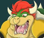  absurd_res anthro beatricethecow bodily_fluids bowser drool_on_face drooling fangs hi_res king_of_the_koopas male mario_bros mouth_shot nintendo open_mouth oral_vore saliva solo video_games vore 