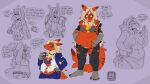 anthro areola areola_slip balls belly belly_overhang belly_rolls big_belly big_breasts blush bodily_fluids breasts bulge cleavage clothed clothing coolyiffer deep_navel english_text fat_rolls fish genitals gynomorph hi_res ill_fitting_clothing intersex marine midriff navel obese obese_gynomorph obese_intersex overweight overweight_gynomorph overweight_intersex penis pubes shark small_penis solo sweat text torn_clothing trans_(lore) trans_woman_(lore) weight_gain