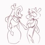  &lt;3 1:1 animated anthro bbravaa bedroom_eyes blush breasts cervid cleavage clothed clothing dress duo embrace felid feline female female/female hair half-closed_eyes horn kissing long_hair mammal narrowed_eyes phoebe_(bbravaa) piercing polly_(bbravaa) seductive short_playtime sketch tail_motion 