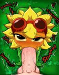 2025 blush bodily_fluids electronic_arts elemental_creature erection eyewear fellatio female flora_fauna flower flower_creature genitals hi_res human looking_at_viewer male mammal nude oral outside penile penis plant plants_vs._zombies plants_vs._zombies_heroes popcap_games saliva sex skarlet_jewel solar_flare_(pvz) sunflower sunflower_(pvz) sunglasses tears
