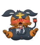 alpha_channel animal_genitalia animal_penis balls blush bodily_fluids cum feline_genitalia feline_penis feral fur generation_5_pokemon generation_7_pokemon genital_fluids genitals hi_res litten male nintendo orange_body orange_fur penis pokemon pokemon_(species) professorpikachu solo sweat tempo_kitt tepig
