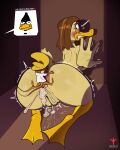 absurd_res anal anatid anseriform anthro anus avian avioylin balls beak bird blush bodily_fluids brown_hair clenched_teeth closet clothed clothing covering covering_self cuckold cum cum_in_ass cum_inside daffy_duck duck duo ejaculation excessive_cum excessive_genital_fluids extreme_size_difference feathers feet female genital_fluids genitals hair hat headgear headwear hi_res infidelity long_tail looney_tunes male male/female male_rimming_female mammal membrane_(anatomy) motion_lines mouse murid murine nude oral pussy pussy_ejaculation rear_view rimming rodent scut_tail sex short_tail shy sitting size_difference speedy_gonzales tail tail_anus tail_feathers teeth the_looney_tunes_show thick_thighs tina_russo toes tongue vaginal_fluids warner_brothers webbed_feet yellow_beak yellow_body