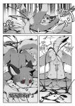 absurd_res alanisawolf777 animal_genitalia animal_penis anthro anus balls black_cum black_sclera bodily_fluids canid canine canine_genitalia canine_penis canis chinese_text colored_cum comic cum cum_explosion cum_expulsion cum_from_ass cum_in_ass cum_inside cum_on_ground dialogue domestic_dog ejaculation erection eye_roll genital_fluids genitals hi_res lying male mammal monochrome nude on_back on_front penis rear_view red_eyes solo sweat tail tail_motion tailwag tears text tongue tongue_out unusual_bodily_fluids unusual_cum unusual_genital_fluids