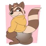 anthro chillhop_raccoon clothed clothing diaper feces female hi_res infantilism kibacpup mammal messy_diaper procyonid raccoon soiling solo 