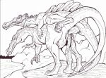 ambiguous_fluids anal anal_penetration animal_genitalia animal_penis baryonyx blaquetygriss bodily_fluids cloacal cloacal_penetration crocodilian_penis cum dinosaur duo feral frill_(anatomy) from_behind_position genital_fluids genitals looking_back male male/male monochrome mounting neck_frill on_one_leg pen_(artwork) penetration penis prehistoric_species pubic_boot raised_leg raised_tail reptile scales scalie sex shore smile smirk spinosaurid spinosaurus standing standing_sex tail theropod traditional_media_(artwork) water