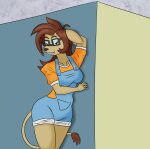  absurd_res anthro arcatech clothed clothing felid female hi_res lion mammal pantherine saberspark_(character) solo tagme 