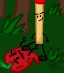 absurd_res animate_inanimate battle_for_bfdi battle_for_dream_island burningfallacy dominant dominant_female feet female female/female foot_fetish hi_res match_(bfb) not_furry object_shows outside paws reapery_(burningfallacy) shaded simple_background simple_shading smirking_dom stepped_on submissive submissive_female worried_face worried_look