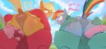 5_fingers absurd_res animal_genitalia animal_penis animal_vulva anus applejack_(mlp) balls big_macintosh_(mlp) big_penis blonde_hair bodily_fluids brother_(lore) brother_and_sister_(lore) butt cross-popping_vein cutie_mark dialogue dock_(anatomy) earth_pony english_text equid equine equine_anus equine_genitalia equine_penis equine_vulva faceless_character faceless_male female feral fingers freckles friendship_is_magic genital_fluids genitals green_eyes group hair half-erect hand_on_butt hasbro hi_res hooves horse imminent_anal imminent_sex incest_(lore) long_hair lying male male/female mammal multicolored_hair multicolored_tail my_little_pony mythological_creature mythological_equine mythology on_back open_mouth pegasus penis pony precum puffy_anus purple_eyes rainbow_dash_(mlp) rainbow_hair rainbow_tail sibling_(lore) sister_(lore) spread_anus spreading sweat tail talking_feral teal_body teeth text thick_thighs tongue vaginal_fluids vulva welost wings yellow_tail zephyr_breeze_(mlp)