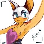1:1 anthro armpit_fetish clothed clothing digital_drawing_(artwork) digital_media_(artwork) female hi_res pinup pose recording_video rouge_the_bat sega sexy_eyes shaded simple_shading sketch sonic_the_hedgehog sonic_the_hedgehog_(series) whitepawws