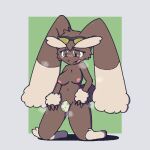 1:1 2025 alternate_version_at_source anthro areola arm_tuft biped blush breasts breath brown_body brown_eyes brown_fur colored dipstick_ears ear_markings egg egg_from_vagina eyebrows_(marking) eyewear eyewear_on_head female front_view fur generation_4_pokemon hand_on_leg hand_on_own_leg hand_on_own_thigh hand_on_thigh jaki-kun_(character) kneeling looking_down_at_self looking_pleasured lopunny markings medium_breasts multicolored_ears nintendo nipples nude oagoner oviposition pink_nipples pink_nose pokemon pokemon_(species) pokemon_egg simple_background smile solo sunglasses sunglasses_on_head tuft white_ear_tips white_markings wrist_tuft