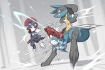 2025 3_fingers 3_toes absurd_res animal_genitalia animal_penis anthro ballbusting balls biped blue_body blue_fur blue_tail bruised canine_genitalia canine_penis chest_spike claws clenched_teeth cock_and_ball_torture digital_media_(artwork) duo ejaculation erection feet fingers fur generation_4_pokemon genital_torture genitals grey_body grey_fur hand_spike hands-free hi_res knot knotted_penis looking_at_another lucario male nintendo nude nude_anthro nude_male outside penis pokemon pokemon_(species) red_eyes sheath snow spikes spikes_(anatomy) tail teeth toe_claws toes weavile winter zinfyu