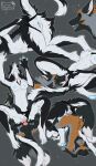 absurd_res anthro anus balls black_body black_fur blue_anus blue_nipples blue_tongue blue_vulva bodily_fluids brown_body brown_fur canid cum cum_in_vagina cum_inside cunnilingus dragon duo ender_(endermoonfur) endermoonfur erection female feral fur furred_dragon furred_scalie genital_fluids genitals green_eyes green_pawpads grey_body grey_fur hi_res knot male male/female mammal mythological_creature mythological_scalie mythology nipples oral pawpads penetration penis pink_knot pink_penis pink_tongue scalie sex tongue vaginal vaginal_penetration white_body white_fur