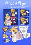 2024 4_fingers anthro artist_name big_nose black_eyebrows blonde_hair blue_background blue_ear_piercing blue_eyes blush blush_lines bottomless bottomless_anthro bottomless_female breasts breath cellphone clothed clothed_anthro clothed_humanoid clothed_male clothing coat comic cowlick crossover crown dialogue digital_media_(artwork) duo electronics english_description english_text eyebrow_through_hair eyebrows featureless_breasts featureless_crotch female fingers flamigoat flat_colors floating_hands floating_head floating_torso fur hair half-closed_eyes hands_in_both_pockets headgear hi_res holding_cellphone holding_clothing holding_coat holding_object holding_phone holding_topwear hoodie humanoid kindness lagomorph larger_humanoid larger_male long_ears long_hair looking_at_another looking_at_partner male male/female mammal mario_bros mario_plus_rabbids_kingdom_battle multicolored_body narrowed_eyes nintendo noseless offering_clothing onomatopoeia outside phone pink_clothing pink_coat pink_topwear purple_clothing purple_hoodie purple_topwear rabbid rabbid_peach raving_rabbids rayman rayman_(series) raypeople_(rayman) shaking shivering shoulder_blush simple_background size_difference small_breasts smaller_anthro smaller_female snow snowing snowing_outside sound_effects sparkles speech_bubble squint tan_body tan_inner_ear tan_skin text thin_eyebrows topwear translucent translucent_hair two_tone_body ubisoft undressing undressing_self white_body white_fur winter yelling yelling_at_another