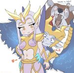 2025 4_fingers angry animal_humanoid anthro armor avian avian_humanoid bangs bared_fangs bared_teeth bear black_nose blonde_hair blood blood_on_face blue_body blue_eyes blue_feathers blue_gem blue_hair blue_hood blue_wings blush blush_stickers bodily_fluids bracers breasts canon_couple claws clothing constricted_pupils crown cutaway cutout danger dated digital_media_(artwork) dota dragonus_the_skywrath_mage duo duo_focus english_text european_mythology exclamation_point eye_contact eyebrows eyelashes feathered_wings feathers female female_humanoid finger_claws fingers forehead_gem gem glowing glowing_eyes greek_mythology group hair hands_on_hips harpy harpy_humanoid headgear hi_res hiding_behind_another human humanoid humanoid_focus humanoid_on_humanoid humanoid_pointy_ears long_eyebrows long_eyelashes long_hair looking_at_another luunah48 male male/female male_humanoid mammal medium_breasts mythological_avian mythological_creature mythology navel navel_cutout nervous nervous_sweat open_mouth orange_eyes pink_clothing pink_gem pointy_ears princess pupils red_eyes royalty rylai_the_crystal_maiden scared sharp_fangs shendelzare_the_vengeful_spirit side_bangs signature simple_background skywrath slim_female slim_humanoid slim_male small_pupils snout spread_wings sweat text tiara tremble_lines ulfsaar_the_ursa_warrior unconvincing_armor valve waving_hand white_background white_eyebrows white_hair white_pupils winged_humanoid wings worried