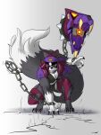 2025 3:4 3_toes 4_fingers anthro asian_clothing big_breasts big_tail black_claws blackgate_(anaugi) blaster bottomwear bracelet breasts canid canine canis claws cleavage clothed clothing coat cracked_floor dipstick_tail ear_piercing east_asian_clothing feet female finger_claws fingers fur gakuran garter_straps grey_body grey_fur hair hi_res huge_tail japanese_clothing japanese_school_uniform jewelry long_hair makeup mammal markings mascara mysteriousgray piercing red_hair school_uniform shorts simple_background solo spiked_bracelet spikes tail tail_markings toe_claws toes topwear torn_clothing uniform white_background wolf
