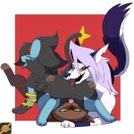 69_position anal anus athletic_wear big_butt black_body black_fur black_hair blue_body blue_fur brown_body brown_fur butt butt_focus canid canid_demon canine canis coach_cos_(friendlocke) cunnilingus darknsfwindie demon dominant dominant_female dominant_feral eurasian_wolf eyes_closed facesitting felid feline female female/female feral feral_loona_(helluva_boss) feral_on_feral friendlocke fur generation_4_pokemon genitals green_eyes grey_nose group hair hellhound helluva_boss hi_res loona_(helluva_boss) luxray mammal mature_female moll_mactire mother_(lore) mythological_canine mythological_creature mythology nintendo notched_ear nude nude_female nude_feral olive_eyes oral parent_(lore) paws pokemon pokemon_(species) red_eyes red_nose rimming sex sitting_on_another submissive submissive_female submissive_feral teeth thick_thighs tongue tongue_out trio vaginal vulva white_body white_fur white_hair wolf wolfwalkers workout_clothing
