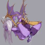 abdominal_bulge absurd_res animal_genitalia animal_humanoid anus bdsm bodily_fluids bondage bound breasts cum cum_in_ass cum_in_mouth cum_in_vagina cum_inflation cum_inside dragon dragon_humanoid erection eye_roll feet_tied final_fantasy final_fantasy_xiv gag gaping gaping_anus gaping_vagina genital_fluids genitals grey_hair hair hands_tied hands_tied_behind_back hands_tied_to_feet herm hi_res humanoid inflation interrobang intersex it&#039;ll_never_fit knot knotted_penis mythological_creature mythological_scalie mythology nael_deus_darnus nude penis penis_shadow purple_body purple_skin ridged_penis scales scalie side_eye small_breasts solo square_enix squishhee suspension vulva wings wrists_to_ankles