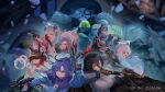  6+girls aiming aircctzillie ako_(blue_archive) animal_ear_fluff animal_ears assault_rifle azusa_(blue_archive) azusa_(swimsuit)_(blue_archive) bell bikini black_hair black_hat black_jacket black_kimono black_shirt blowing_bubbles blue_archive blue_bikini blue_eyes blue_hair blue_jacket brown_hair closed_eyes closed_mouth floral_print floral_print_kimono flower fox_ears fox_girl fox_mask fur_collar goz_(blue_archive) green_eyes gun hair_between_eyes hair_bun hasumi_(blue_archive) hasumi_(track)_(blue_archive) hat highres holding holding_gun holding_mask holding_weapon hologram hoshino_(blue_archive) id_card inflatable_toy inflatable_whale izuna_(blue_archive) izuna_(swimsuit)_(blue_archive) jacket japanese_clothes kimono long_bangs mask monocle monster multiple_girls mutsuki_(blue_archive) mutsuki_(new_year)_(blue_archive) neck_bell official_alternate_costume official_alternate_hairstyle one_eye_closed open_mouth pink_hair ponytail print_kimono purple_eyes purple_flower purple_hair red_scarf rifle scarf shirt sniper_rifle striped_bikini striped_clothes sunglasses swimsuit twintails visor_cap wakamo_(blue_archive) weapon white_hair white_shirt yellow_hat yuuka_(blue_archive) yuuka_(track)_(blue_archive) 