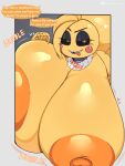 2025 3:4 animatronic anthro areola avian beakless bedroom_eyes bib big_areola big_breasts big_nipples bird breasts chicken english_text exclamation_point female five_nights_at_freddy&#039;s five_nights_at_freddy&#039;s_2 galliform gallus_(genus) heart_symbol hi_res huge_areola huge_breasts huge_nipples hyper hyper_areola hyper_breasts looking_at_viewer machine narrowed_eyes nipples non-mammal_nipples nude onomatopoeia orange_areola orange_nipples phasianid question_mark robot scottgames seductive smile solo sound_effects speech_bubble startop text tongue tongue_out toy_chica_(fnaf) yellow_body