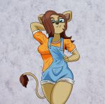  absurd_res anthro arcatech clothed clothing felid female hi_res lion mammal pantherine saberspark_(character) solo tagme 