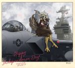 4th_of_july absurd_res accipitrid accipitriform aircraft aircraft_carrier anthro anus avian beak bedroom_eyes bikini bird clothing dog_tags eagle eyewear f-15_eagle feet felid feline female genitals gun hi_res holidays licking licking_lips mammal narrowed_eyes outside photo ranged_weapon scales seductive ship solo sunglasses swimwear talons toes tongue tongue_out two-piece_swimsuit tybalt_draws united_states_of_america vehicle vulva warship watercraft weapon wings
