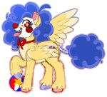 clown clown_makeup clown_nose equid equine fan_character female feral friendship_is_magic hasbro hooves horse jiggy_junebug_[stariibat] mammal my_little_pony mythological_creature mythological_equine mythology pegasus pony solo star_eyes stariibat tongue tongue_out wings