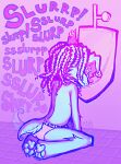 absurd_res anthro bdsm bodily_fluids briefs canid canine canis clothing domestic_dog drinking drinking_urine genital_fluids hi_res hybrid inside lobo_(werehouse) male mammal multiple_piercings pawpads petplay piercing roleplay slurping solo sound_effects underwear urinal urine urine_in_mouth watersports werehouse wolfdog