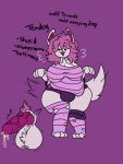 absurd_res animal_genitalia animal_penis annoying_dog_(undertale) big_breasts bodily_fluids breasts canine_genitalia canine_penis chibitay clothing fan_character fur genital_fluids genitals hair hi_res hybrid knot knotted_penis leaking_precum leggings legwear panties penis pink_hair precum tail tail_motion tailwag temmie_(undertale) torn_clothing torn_leggings torn_legwear torn_panties torn_underwear undertale undertale_(series) underwear white_body white_fur wide_hips