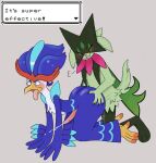  anthro bodily_fluids cum cumshot ejaculation from_behind_position genital_fluids hi_res male male/male meowscarada nintendo pokemon quaquaval sex tongue tongue_out video_games 