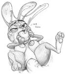  &lt;3 3_toes all_the_way_through anthro bodily_fluids cum cum_on_face disney duo english_text eyebrows feet female fur genital_fluids genitals humanoid_genitalia humanoid_penis judy_hopps lagomorph leporid male male/female mammal nipples pawpads paws penis rabbit rubberskunktoo solo_focus text titfuck_through_body toes vein veiny_penis zootopia 
