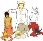 anonymous_artist anthro armor asgore_dreemurr asriel_dreemurr big_breasts blonde_hair blue_eyes boss_monster_(undertale) bovid breasts butt caprine carol_holiday deer deltarune dess_holiday family female from_behind_position goat group hair headgear helmet horn human kris_(deltarune) male male/female mammal noelle_holiday nude penetration roaring_knight sex undertale undertale_(series)