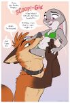  absurd_res amadose anthro blush bodily_fluids border breasts brown_body brown_fur canid canine clothed clothing collar dialogue digit_ring disney duo english_text eyebrows female fingers fox fur gold_(metal) gold_tooth green_eyes grey_body grey_fur hand_on_head hi_res jewelry judy_hopps lagomorph leporid male male/female mammal multicolored_body multicolored_fur orange_body orange_fur purple_eyes rabbit red_fox ring saliva small_breasts tan_body tan_fur text tongue true_fox vore wedding_ring white_border zootopia 